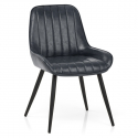 Silla Polipiel Metal - Mustang Gris