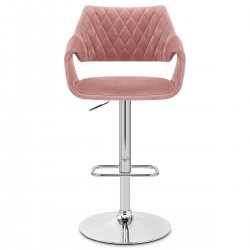 Taburete Terciopelo Cromo - Fairfield Blu