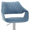 Taburete Terciopelo Cromo - Fairfield Blu