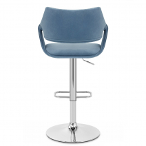 Taburete Terciopelo Cromo - Fairfield Blu