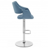 Taburete Terciopelo Cromo - Fairfield Blu