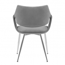 Silla Terciopelo Cromo - Fairfield Gris