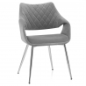 Silla Terciopelo Cromo - Fairfield Gris