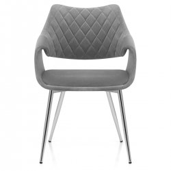 Silla Terciopelo Cromo - Fairfield Gris