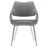 Silla Terciopelo Cromo - Fairfield Gris