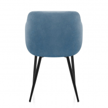 Silla Terciopelo Madera - Dakota Azul