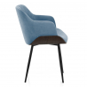 Silla Terciopelo Madera - Dakota Azul