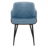 Silla Terciopelo Madera - Dakota Azul