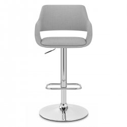 Taburete Tela Cromo - Nuevo Gris Oscuro
