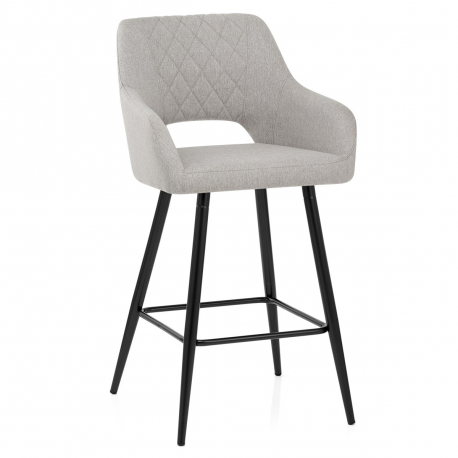 Taburete Tela Metal - Lopez Gris