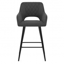 Taburete Tela Metal - Lopez Gris Oscuro