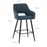 Taburete Tela Metal - Lopez Blu