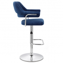 Skyline Chrome Stool Velvet