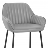 Taburete Cuero Auténtico Metal - Kanto Gris
