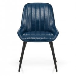 Silla Polipiel Metal - Mustang Azul
