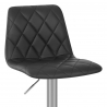 Taburete Auténtico Cuero Satinado - Melody Negro