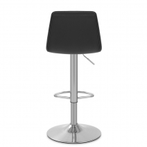 Taburete Auténtico Cuero Satinado - Melody Negro