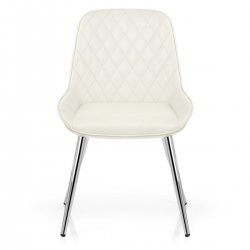 Silla Cuero Sintético Anticado Cromo - Lincoln Azul