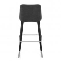 Taburete Tela Cromo - Hudson Gris