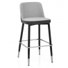 Taburete Tela Cromo - Hudson Gris