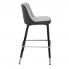 Taburete Tela Cromo - Hudson Gris