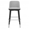 Taburete Tela Cromo - Hudson Gris