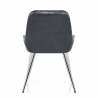 Silla Polipiel Cromo - Mustang Negro