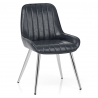 Silla Polipiel Cromo - Mustang Negro