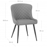 Silla Polipiel Metal - Provence Gris
