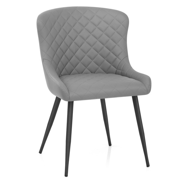 Silla Polipiel Metal - Provence Gris Silla Polipiel Metal - Provence Gris