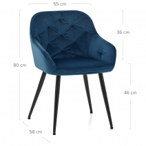 Silla Terciopelo - Henderson Azul