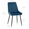 Silla Terciopelo - Chevy Azul