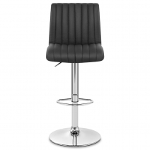 Taburete Cuero Real - Debut Negro