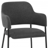 Silla Comedor Tela - Trent Gris Oscuro