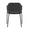 Silla Comedor Tela - Trent Gris Oscuro