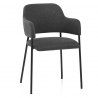 Silla Comedor Tela - Trent Gris Oscuro