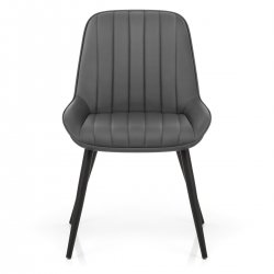Silla Polipiel Metal - Mustang Gris
