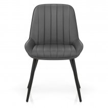 Silla Polipiel Metal - Mustang Gris Oscuro