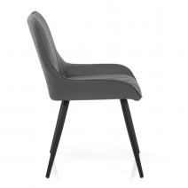 Silla Polipiel Metal - Mustang Gris Oscuro