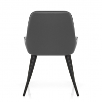 Silla Polipiel Metal - Mustang Gris Oscuro