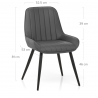 Silla Polipiel Metal - Mustang Gris Oscuro