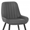 Silla Polipiel Metal - Mustang Gris Oscuro