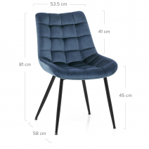 Silla Comedor Terciopelo - Lisbon - Azul