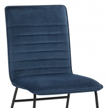 Silla Comedor Terciopelo - Chevelle - Azul