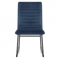 Silla Comedor Terciopelo - Chevelle - Azul