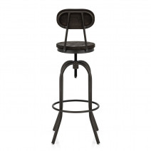 Taburete Madera Oscura - Vintage Swivel