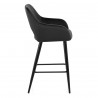 Taburete Terciopelo Metal - Lopez Negro