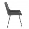 Silla Cuero Sintético Cromo - Lincoln Gris