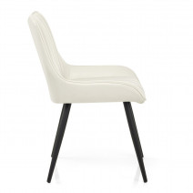 Silla Polipiel Metal - Mustang Crema