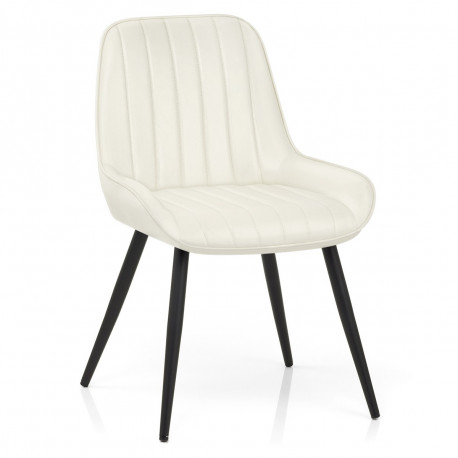 Silla Polipiel Metal - Mustang Crema